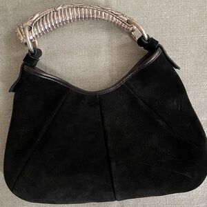 YSL Mini Mombasa Bag in Black Suede